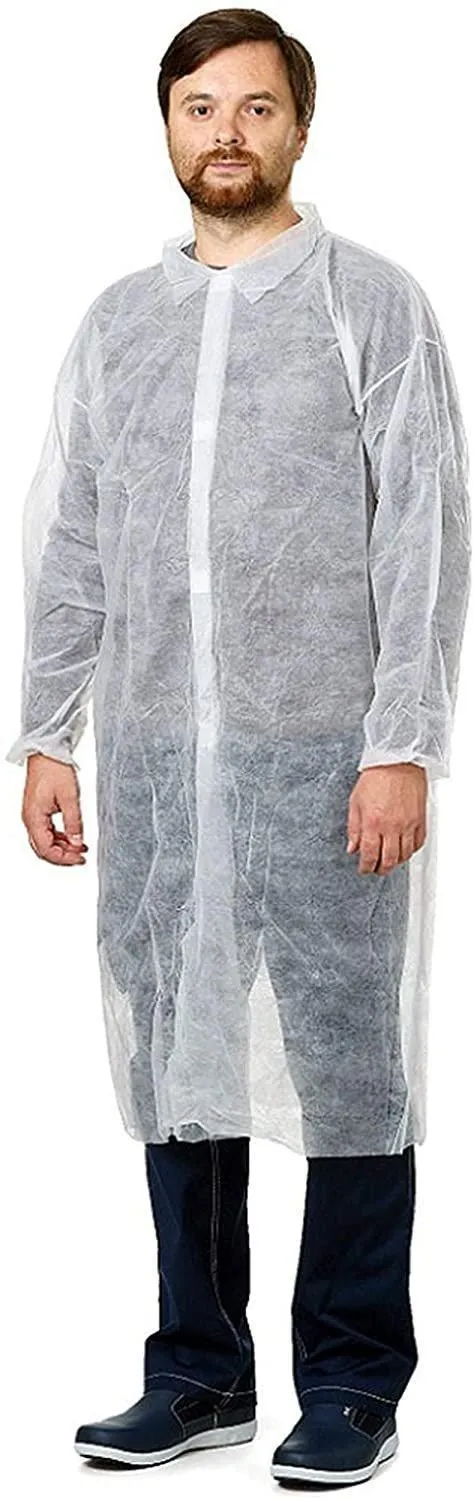AMZ Disposable Gowns 3X-Large. Pack of 10 Adult Surgical Gowns. 35 gsm