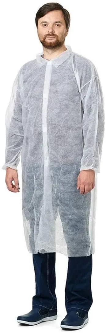 AMZ Disposable Gowns 3X-Large. Pack of 10 Adult Surgical Gowns. 35 gsm