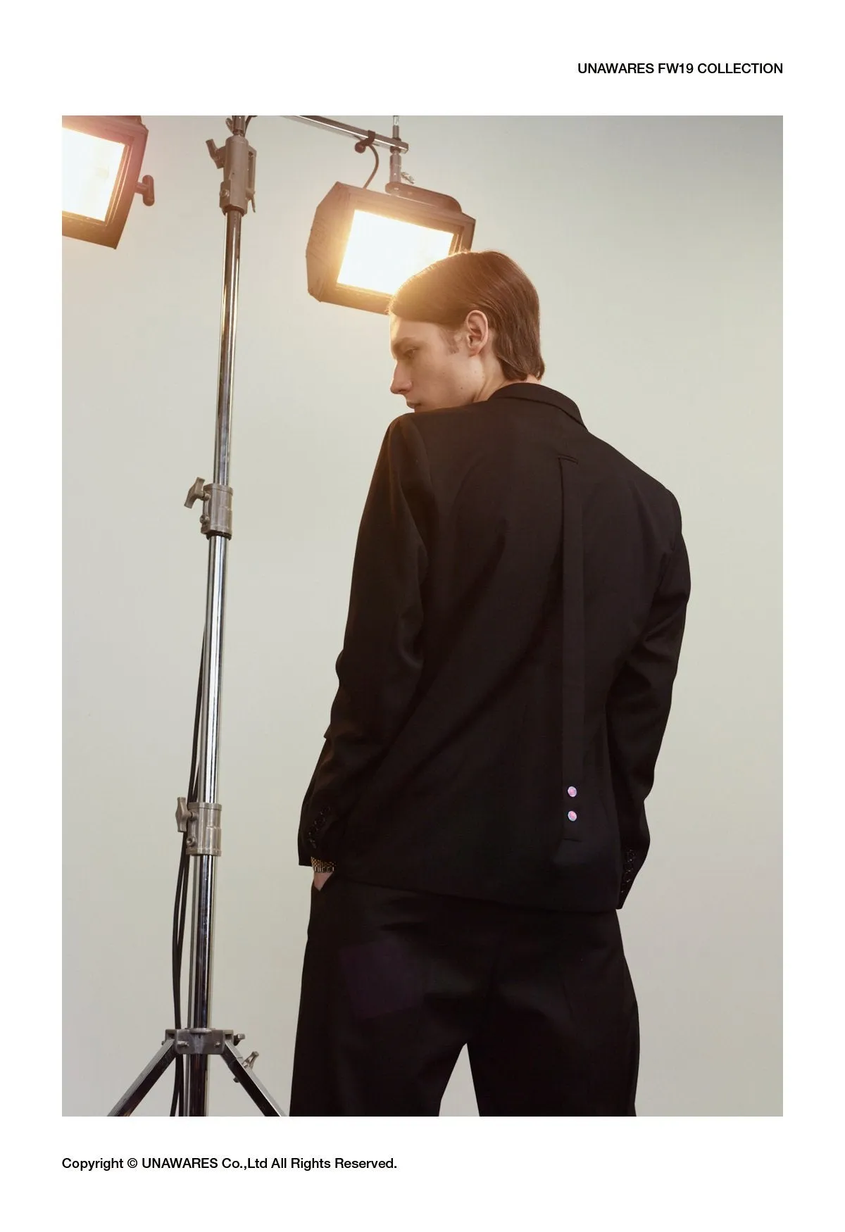 Metal Chain Double Breasted Suit Black