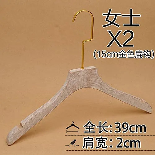 Xyijia Hanger (10Pcs/ Lot Wooden Hangers Washed White Old White Retro Wooden Clothing Store Men and Women Wooden Clothes Hanging Clothes Support